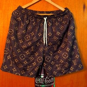Custom printed Loui Vuitton LV swim shorts no mesh size Large L